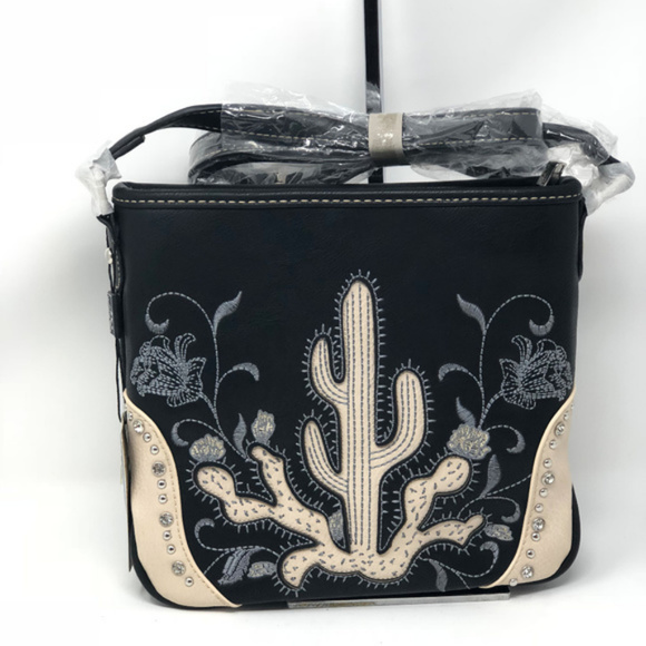 Montana West Handbags - Montana West Embroidered Cactus Crossbody Bag